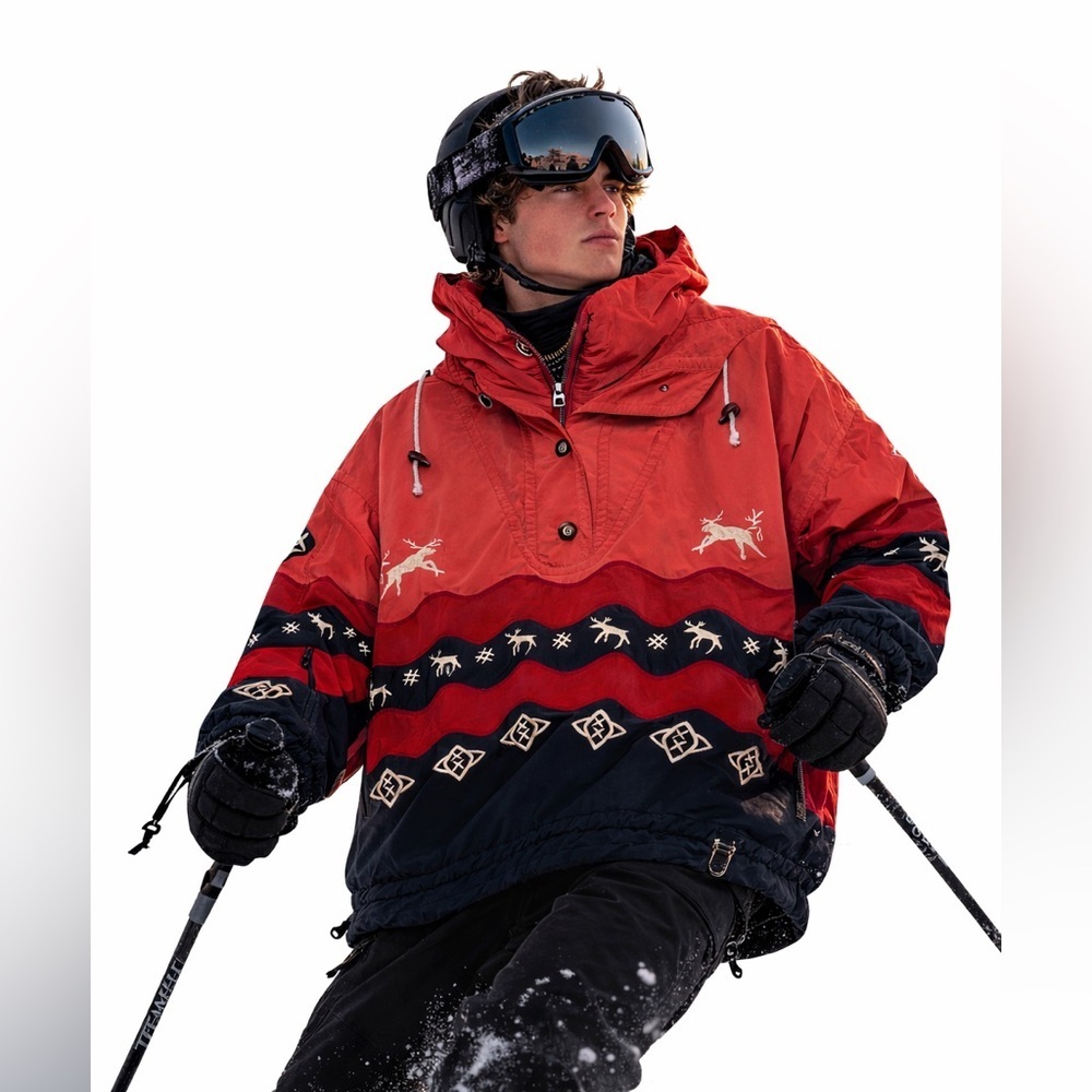 Vintage BOGNER Goan Thylmann Ski Jacket Anorak Reindeer Men's Size M Pullover